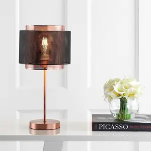JONATHAN Y Tribeca Metal LED Table Lamp , for bedroom, living room, foyer, hallways, dining room, dorms