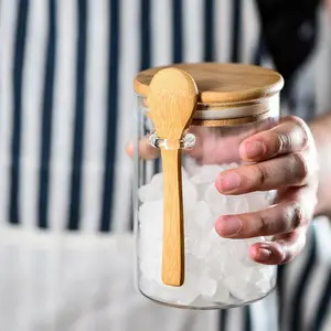 Glass Storage Jars with Lid & Spoon