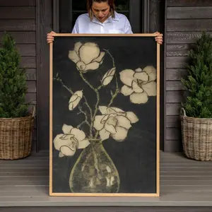 Botanical Wall Art | Oil Painting Print On Premium Canvas | Vintage Floral Art | Botanical Canvas Art | Large Wall Art | F510