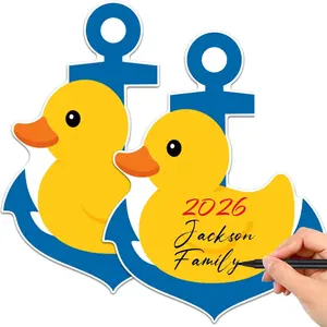 2 Pcs Cruise Door Magnets, Magnetic Anchor Steering Wheel Car Magnets, Duck Cruises Doors Decorations, Carnival Duck Style