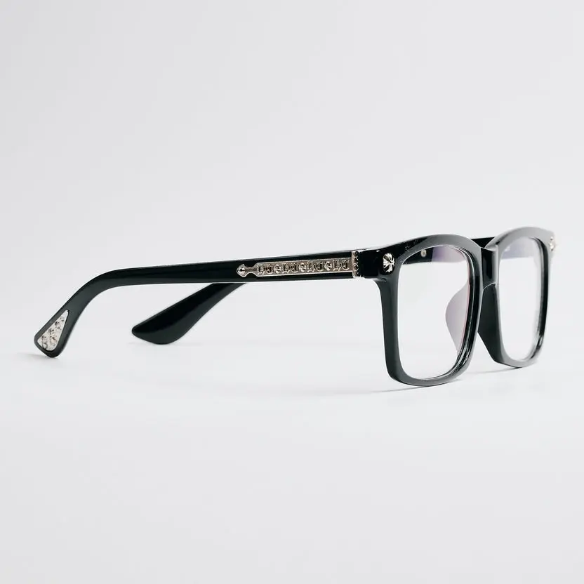 Square Glasses Frames for Men Women, Elegant Geek Chic Clear Eyewear, Professional Lightweight Fake Glasses for Work Office