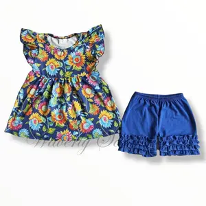 Star Night Sunflower Shorts Set