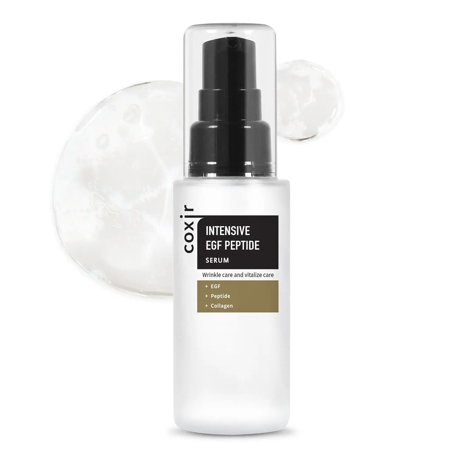 coxir INTENSIVE EGF PEPTIDE SERUM 50ML l Day&Night Nourishing, Lifting, Firming, Plumping l EGF, Multi-Peptides, Niacinamide, Collagen l Fine Lines, Damaged Skin Barrier l Korean Skincare[50ml