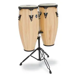212 MAIN Latin Percussion LP646NY-AW 0.90 City Conga Set, Natural Double Standard Percussion Instrument, Entry-Level, Height-Adjustable