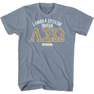 Old School Frat Indigo Heather Adult T-Shirt