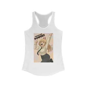 Power Chainsaw Man Women's Racerback Tank | Anime Lover, Manga Gift, Reze Arc, Multiple Colors