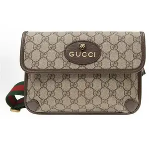 Pre-owned GUCCI Neo Vintage GG Supreme belt Tiger Head bag