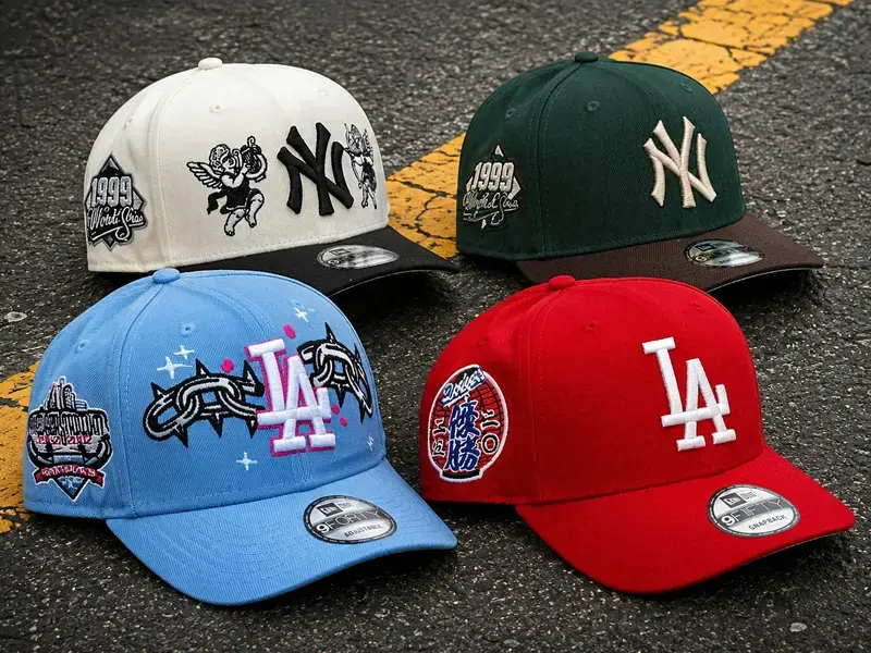 New Era MLB New York Yankees NY Los Angeles Dodgers LA Baseball Cap 59FIFTY 9FIFTY 9FORTY Snapback Fitted Hat Adjustable Unisex Streetwear Hip Hop Vintage Trendy Embroidered Logo, TikTok Viral Gorras Gorra Beisbol