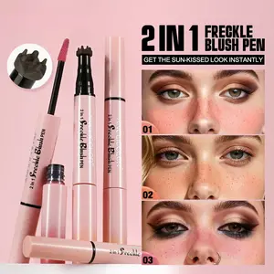 Natural Freckle Pen, Long-Lasting Anti-Fade Makeup Tool, Realistic Freckles, New Dual-Head Freckle Pen Blush 2-In-1 Waterproof Sweatproof
