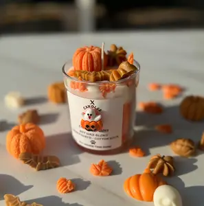 Cinnamon Buns Candle Halloween Pumpkin Soy Wax Candle Fall Scented Candle Cozy Autumn Decor Eco-Friendly Thanksgiving Christmas Gift Decor