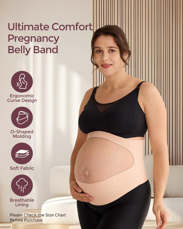 Momcozy Pregnancy Belly Band, CozySupport Ergonest Maternity Belly Band, Invisible Pregnancy Belt for Back, Abdomen, Waist tiktok shop，A