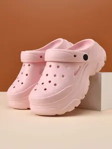 Korean Style Simple Versatile Holey Shoes for Women, Elegant Slippers, Casual Anti-Slip Soft Sole Lightweight Comfortable Lazy Head Sandals, Slipper, Sizes 36-41