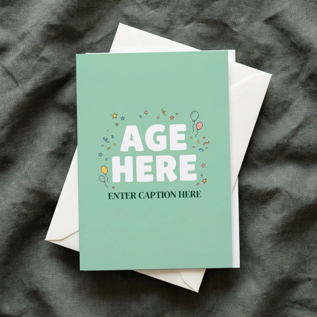 Milestone Age Birthday Cards | Custom 18th 21st 30th 50th Greeting Card
