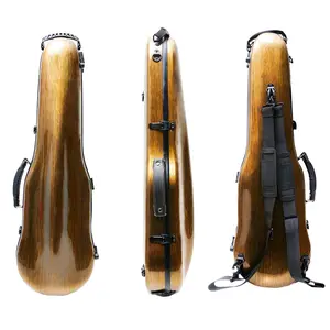 Violin Case 4/4 Size Hard Carbon Fiber BackStraps Handle Convenient for Travel