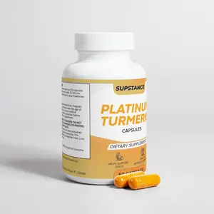 SUPSTANCE Platinum Turmeric Capsules | 30 Servings - Unflavored - Gluten Free, Lactose Free, Natural, Sugar Free