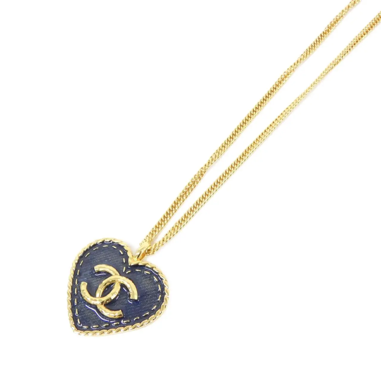 Pre-owned CHANEL Brass Small Leather Goods ABC708 Necklace