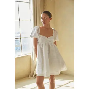 Parisa Puff Sleeve Babydoll Mini Dress