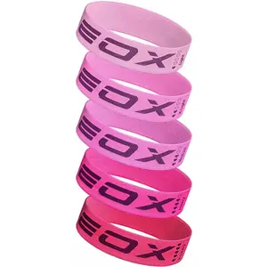 EOX Exercise Resistance Fabric Loop Bands, Non-Slip Resistance Workout Bands for Legs & Butt and Glutes, 5 Resistance Levels Hip Training Bands (Pink) EOX