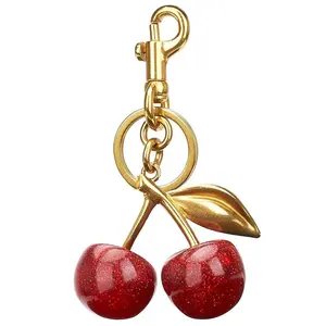 Keychain Cherry Bag Charms Purse: Key Chains Women Cute - Car keyrings leather handbags - Fashion enthusiasts Fashionable Alloy Keychain