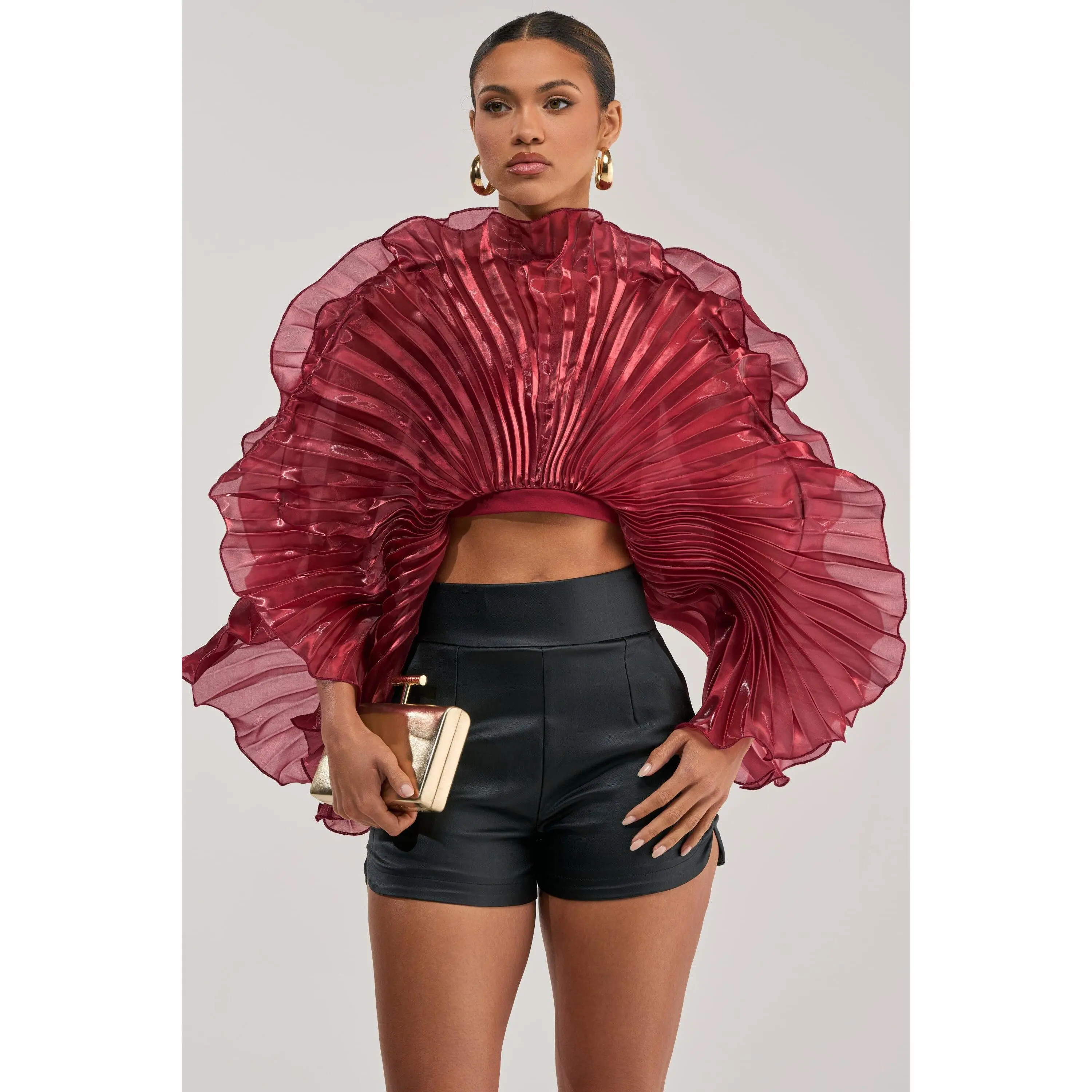 SHINING DOWN ON YOU BLOUSE IN BURGUNDY