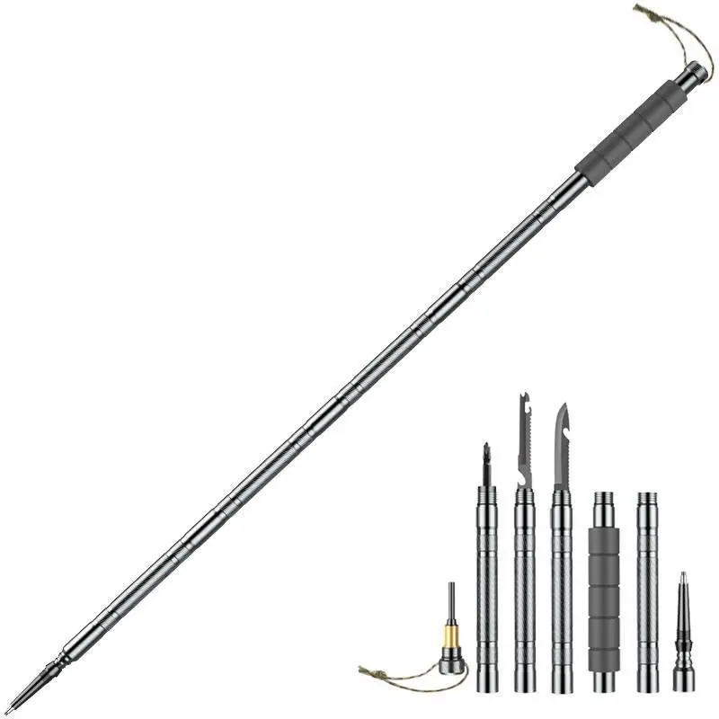 Outdoorpopular hiking stickcar mounted self-defense compasstactical stickmultifunctional walking stickhiking stickcamping tool
