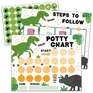 Potty Training Sticker Chart for Toddlers Boys Girls, 20 Charts with 432 Stickers & 1 Routine Card