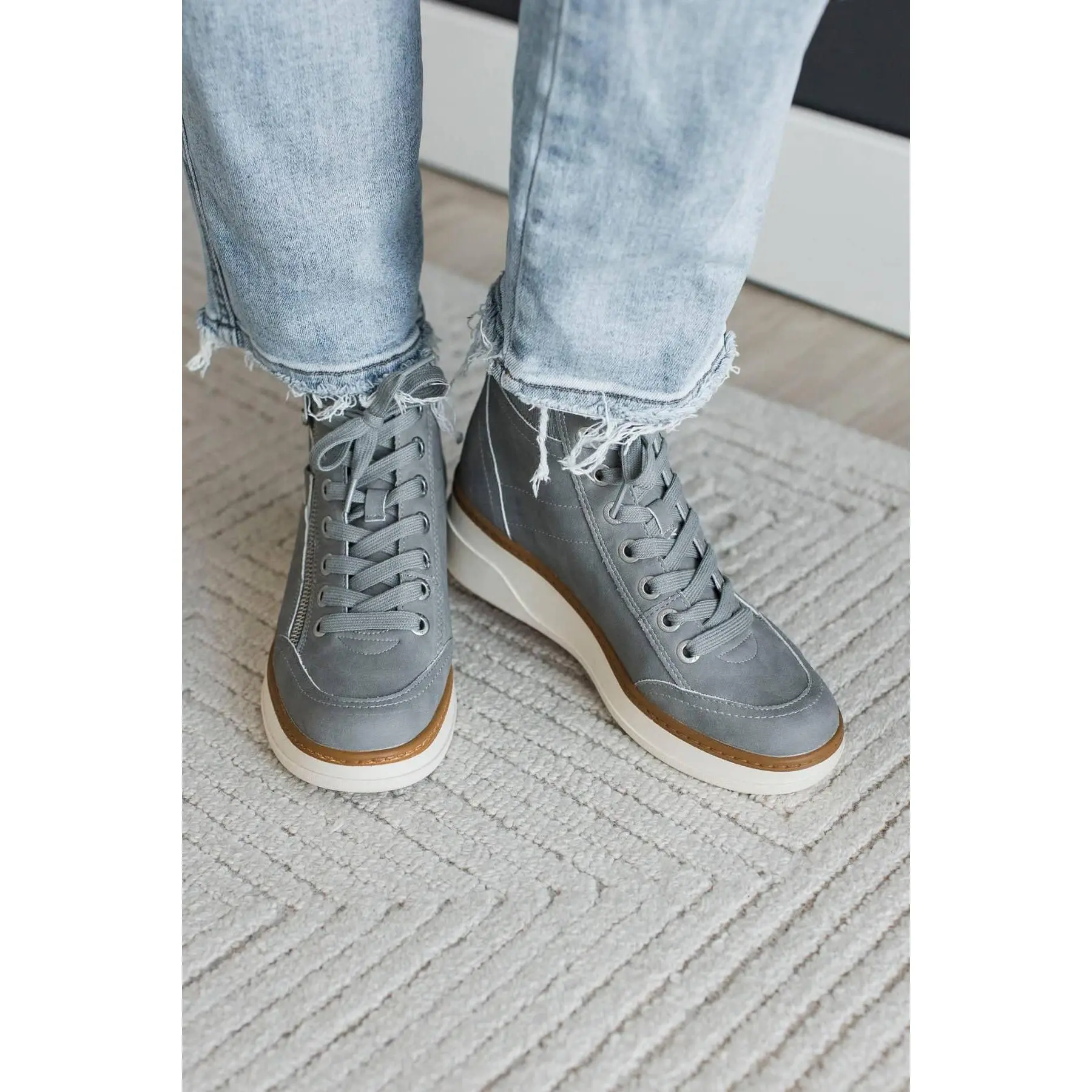 Blowfish Camden Wedge Sneakers- Mid-Grey