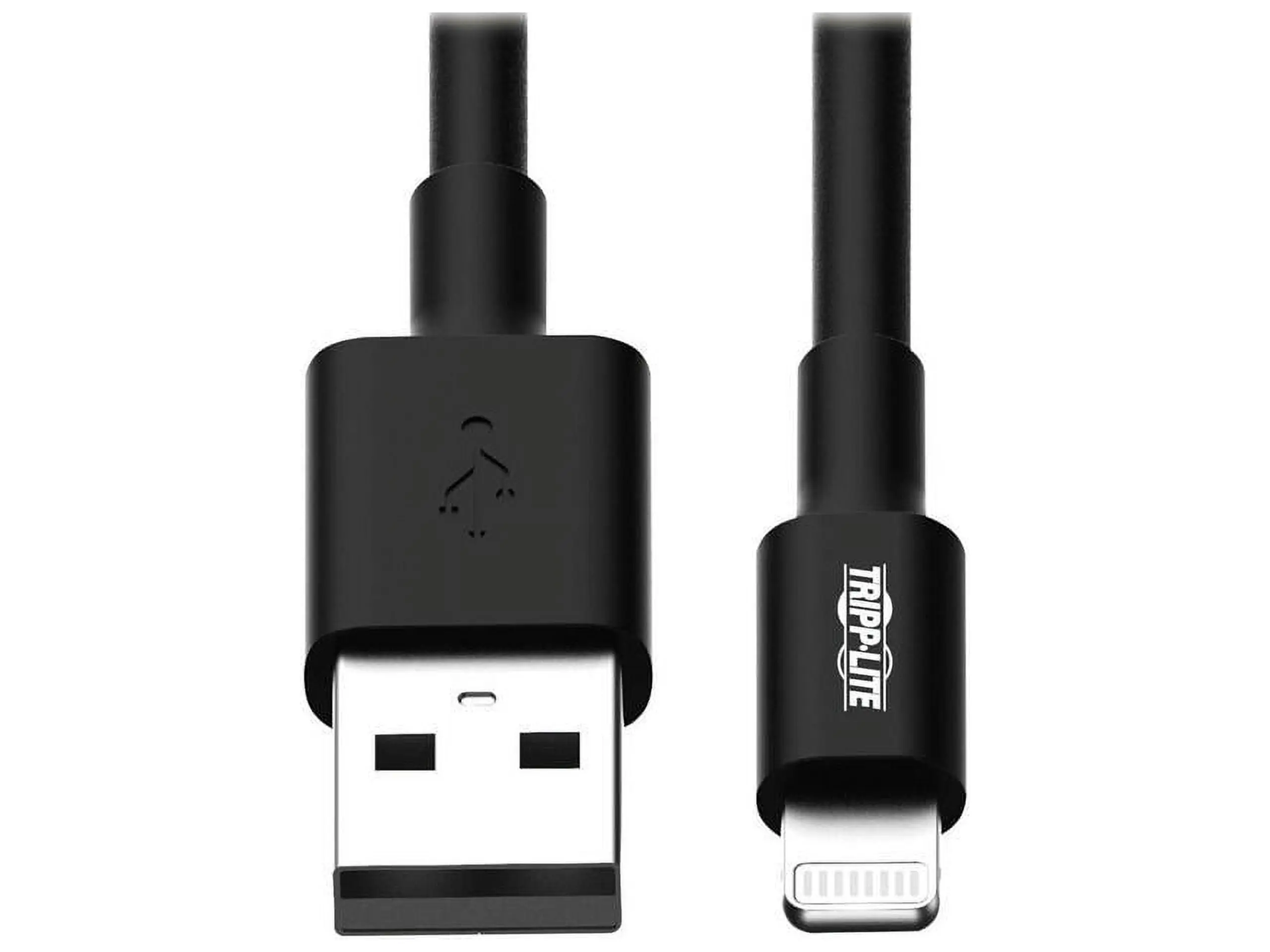 Tripp Lite M100-10N-BK-10 Durable 10in Lightning-USB Sync & Charge Cable - Black, 10-Piece Mobile Accessory with Charger Connector for Easy Installation, Charging