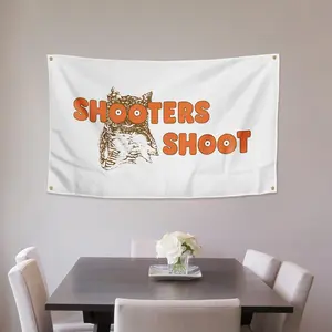 Owl Pattern Shooting Flag 150x90cm, Indoor Outdoor Decoration Banner, Perfect for Events & Festivals, Durable Material, Yard Sign Banner, Decorative Banner
