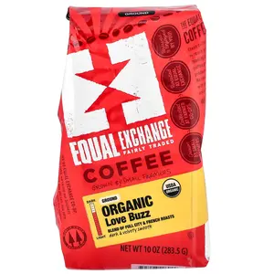 Equal Exchange Organic Coffee, Love Buzz, Ground, Full City & French Roasts, 10 oz (283.5 g)