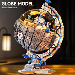 2326pcs Giant Moon Globe Building Block Toy, High Difficulty Adult Model, Educational Toy, Perfect Halloween Christmas Gift, Building Kit, Building Block Sets