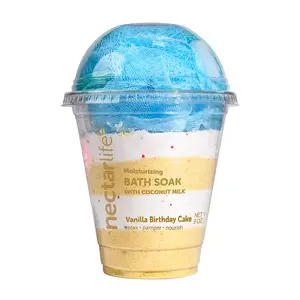 Nectar Life Coconut Milkshake Bath Soak for Soothing Skin Repair - Hydrates & Locks in Moisture - Foaming Moisturizing Foaming Hydrating Clay