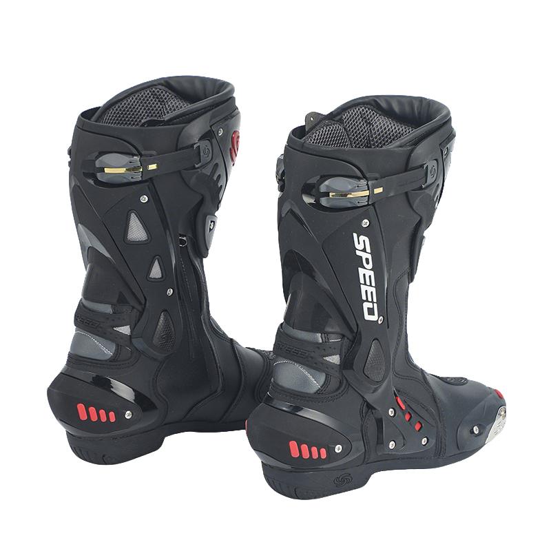 Four-season motorcycle riding boots, high-top with anti-collision ankle protection, wear-resistant and non-slip off-road racing boots, unisex riding gear
