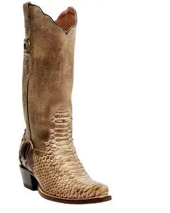 Dan Post Women's Faux Python Tall Western Boot Snip Toe - Dp4393