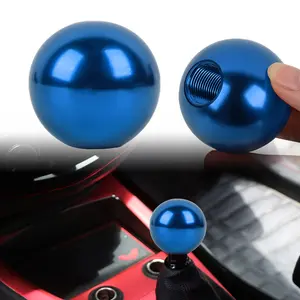 BRAND NEW  Aluminum Blue Round Ball Manual Gear Stick Shift Knob Shifter m8 m10 m12