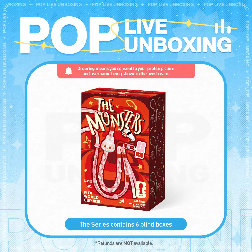 [POP NOW]THE MONSTERS × FIFA SERIES-Long Lanyard Blind Box. POP MART