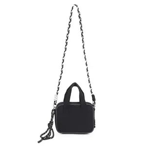BE SMART Mini Nylon Tote Crossbody Bag with Braided Strap