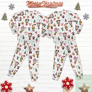 MMouse And Friends Christmas Candy Pajamas Shirt, Xmas Holiday Pajamas Set, MMickey's Very Merry Christmas Party