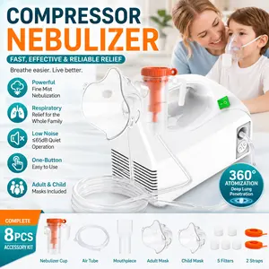 CNB69016 Portable Compressor Nebulizer, Handheld Design, Compact & Lightweight, Fine Mist Output, Quiet Operation for Daily Use