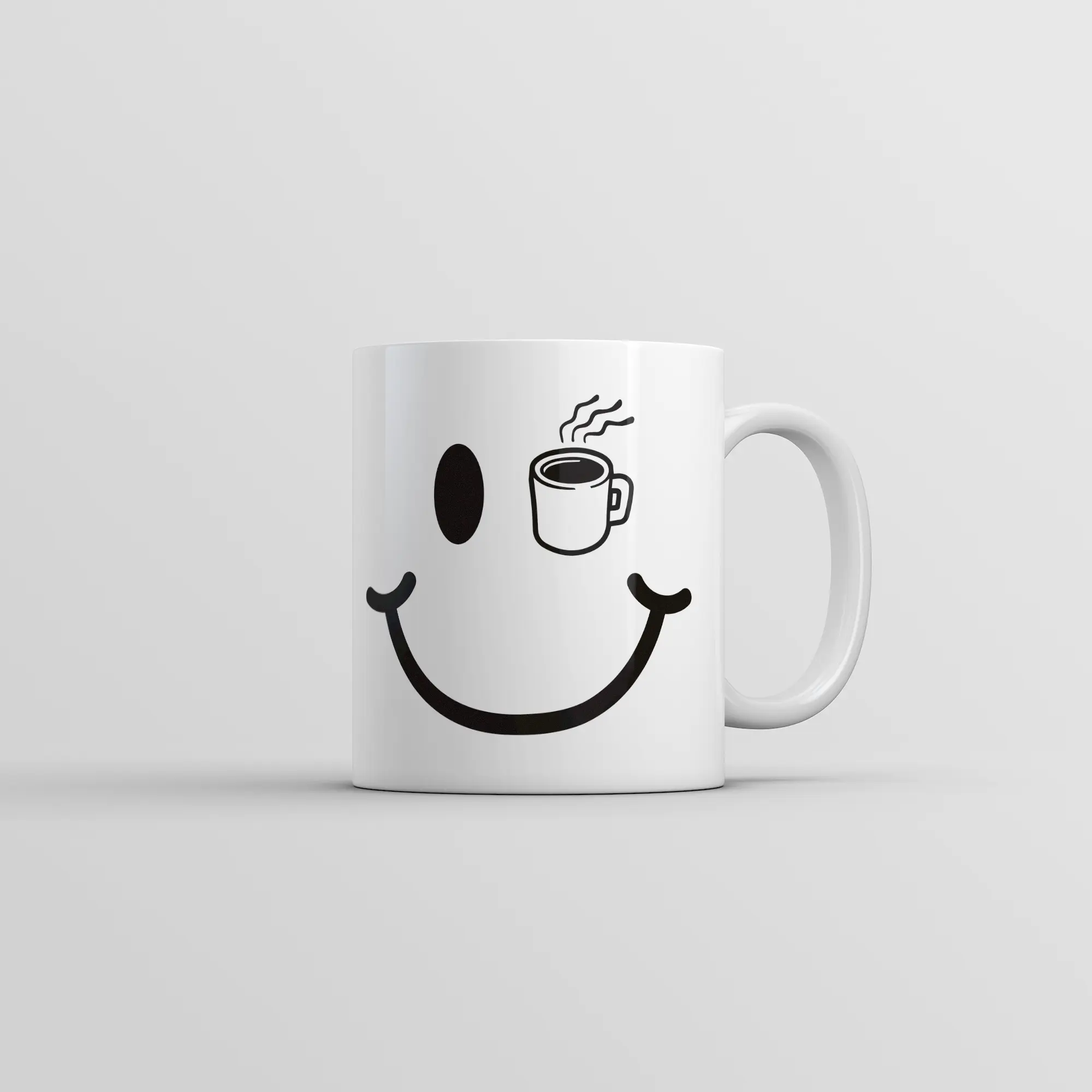 Coffee Cup Eye Smile Mug Funny Novelty Gift Cup - 11oz Funny Coffee Mugs Ceramic Printed Drinkware Cup