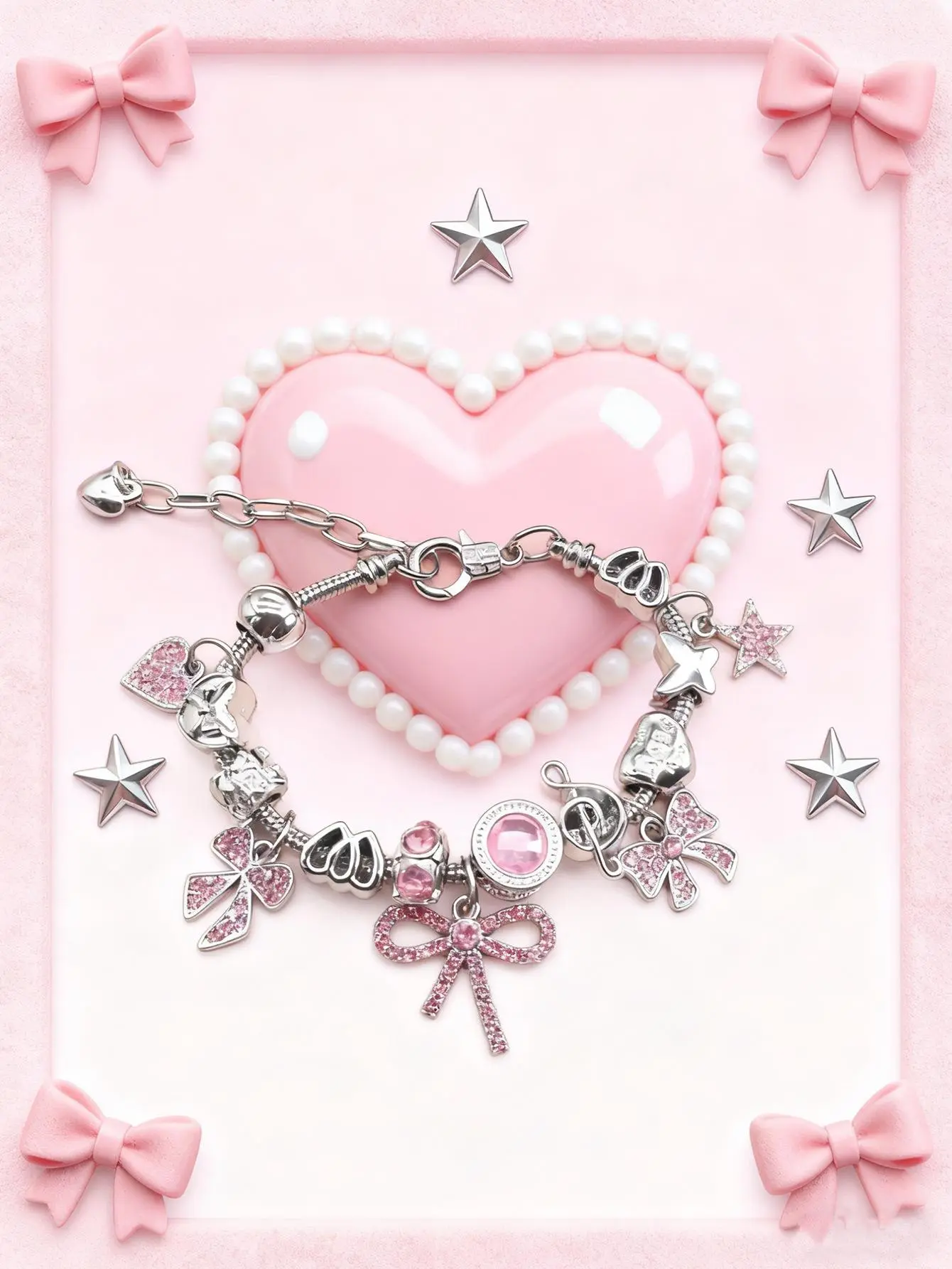 Silver Women Bracelet｜Cute Birthday Favor Jewelry Gift for Women Pretty Bracelet Jewelry Bracelets