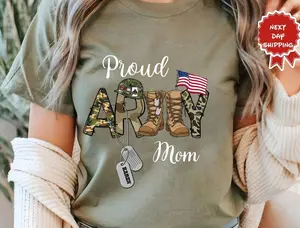 Proud Army Family Mom Brother Shirts, Army Dad Shirt, USA Army Family Outfits, Military Family Gift