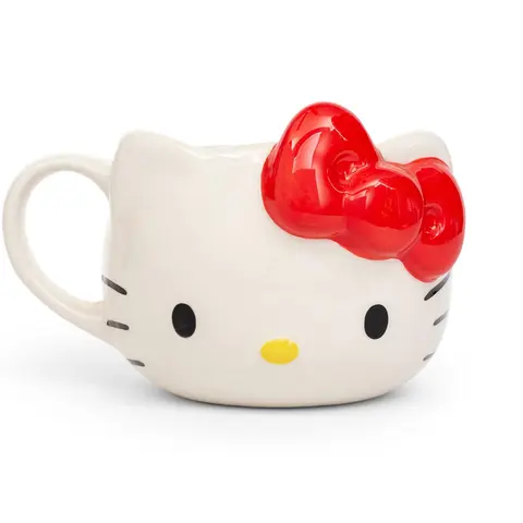 Sanrio Hello Kitty Red Bow Sculpted Ceramic Mug | Holds 22 Ounces