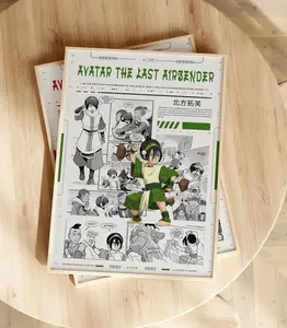 Avatar The Last Airbender Anime Wall Collage, Manga Wall Art, Curated Manga Panels, Anime Wall Art, Minimalist Manga Poster - Trendy Anime Poster Gift (Number 01)