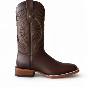Dark Ranch Classic Brown Boots- Square Toe