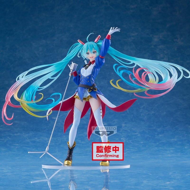 23cm BPEV Series Hatsune Miku x GUNDAM 45th Anniversary Version PVC Anime Official Prize Figure Collectible Model Table Ornament Fan Collection Holiday & Birthday Gifts