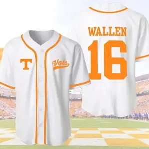 Unisex WM Baseball Jersey, White Sport Jersey Shirt, Trendy Casual Athletic Top