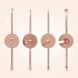 Professional blackhead set - Double-head pore cleaner tool, Pore Scrubber and storage box, suitable for all skin types