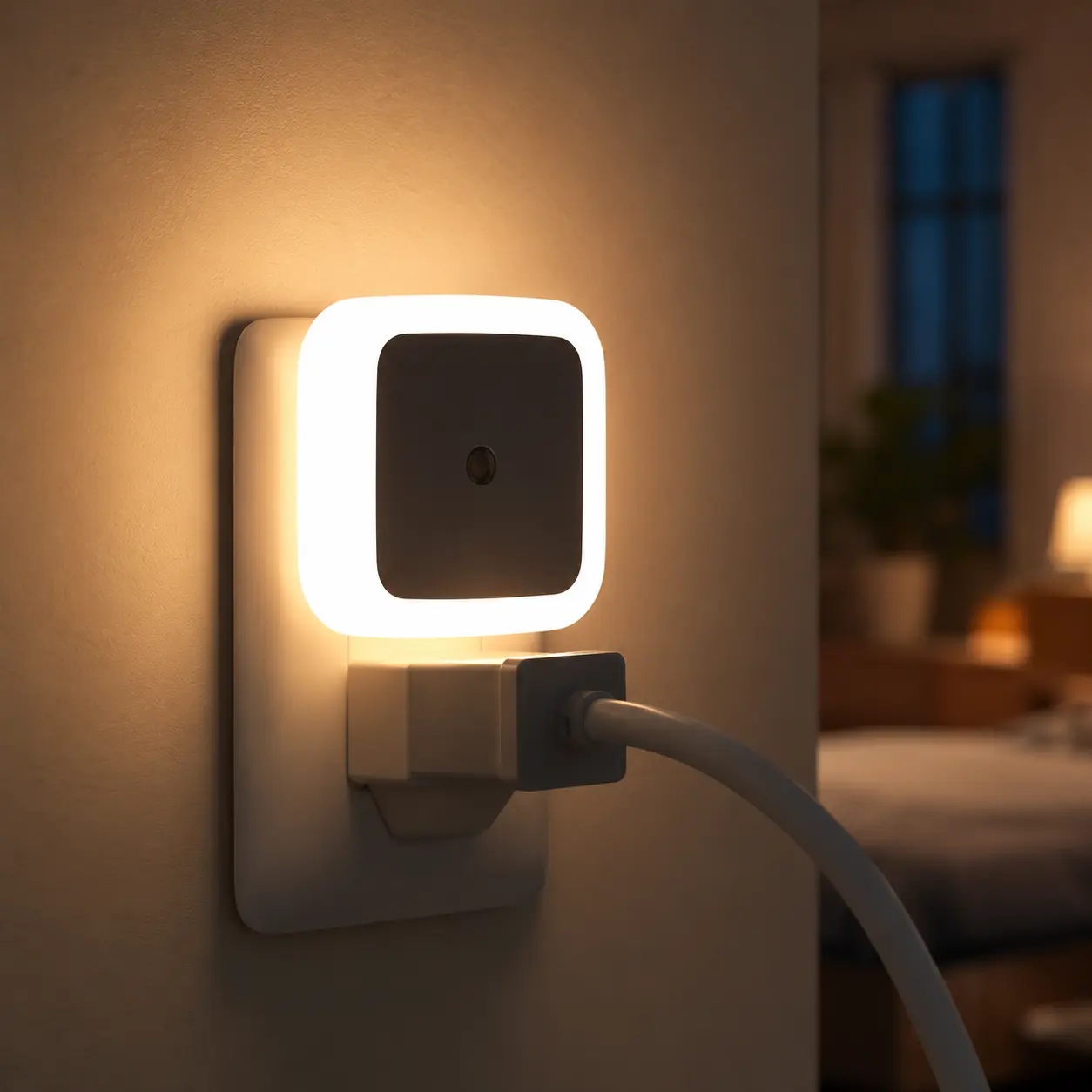 Smart LED Night Lights, Auto Dusk-to-Dawn Warm Plug-in Home Accessory, Ambient Glow Bedroom & Nursery Light for Home Safety Simplified Setup
