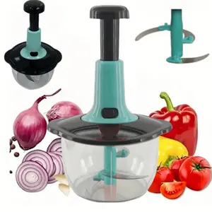 Essential Kitchen Tool Vegetable Fruit Herb Chopper, Durable Plastic, Easy to Use, Perfect Holiday Gift, Compact Design, Sharp Blades